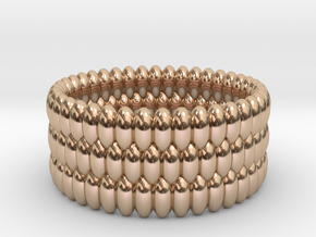 V5 - Ring in 14k Rose Gold Plated Brass