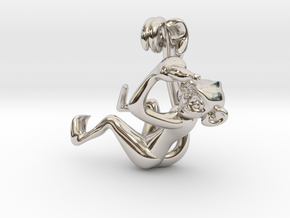 3D-Monkeys 365 in Rhodium Plated Brass