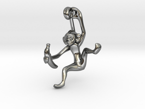 3D-Monkeys 300 in Fine Detail Polished Silver