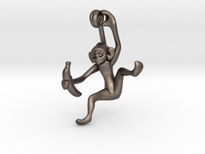 3D-Monkeys 300 in Polished Bronzed Silver Steel