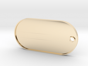 Dog Tag in 14K Yellow Gold