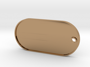 Dog Tag in Polished Brass