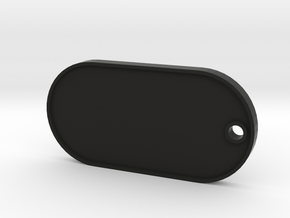 Dog Tag in Black Natural Versatile Plastic