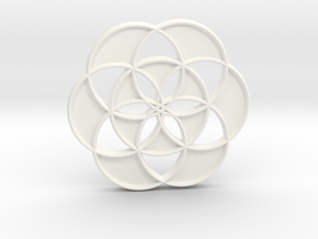 FOL - Hollow Pendant N14 Skinny in White Processed Versatile Plastic