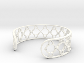 Mandelbrot Uno Bracelet 7in (18cm) in White Processed Versatile Plastic