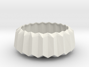 Geometric Mid-Century Design Faceted Tea Light Hol in White Natural Versatile Plastic