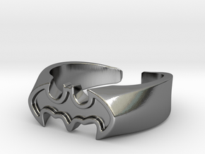 Bat Man Ring 2 in Fine Detail Polished Silver