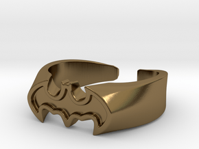 Bat Man Ring 2 in Polished Bronze