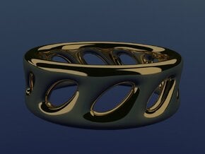 clasic ring in 14k Gold Plated Brass