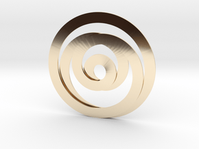 Circumspection in 14k Gold Plated Brass