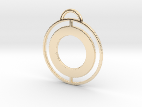 Circular Keychain in 14K Yellow Gold