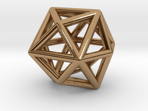 0331 Tetrakis Hexahedron E (a=1cm) #001 in Polished Brass