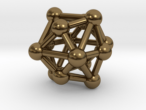 0333 Tetrakis Hexahedron V&E (a=1cm) #003 in Polished Bronze