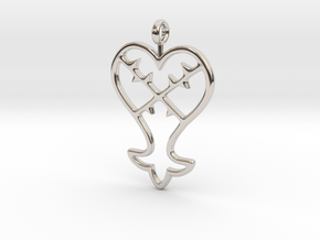 Kingdom Hearts Pendant in Platinum