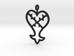 Kingdom Hearts Pendant in Black Natural Versatile Plastic