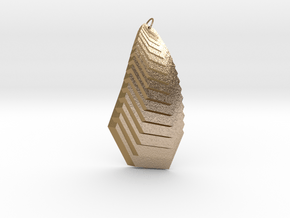 Cascade Pendant in Polished Gold Steel