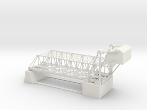 Double Bascule Lift Bridge Z Scale in White Natural Versatile Plastic