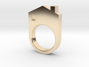 House Ring in 14K Yellow Gold