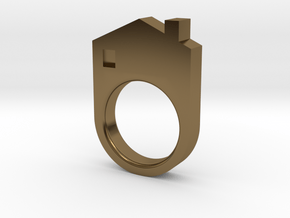 House Ring in Polished Bronze