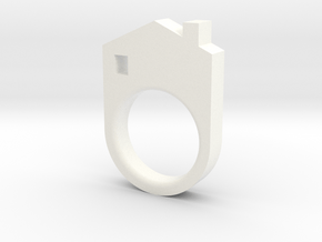 House Ring in White Processed Versatile Plastic