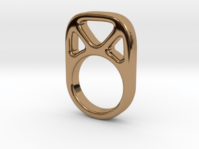 Anillo 4 in Polished Brass