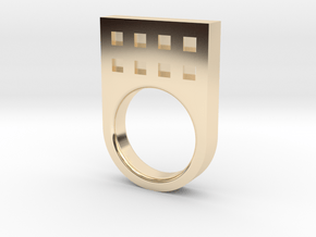 Small Tower Ring in 14K Yellow Gold