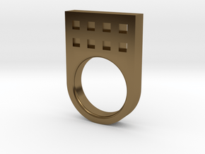 Small Tower Ring in Polished Bronze