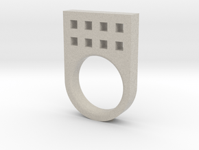 Small Tower Ring in Natural Sandstone
