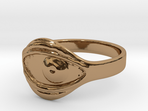Eye ring(Japan 10,USA 5.5,Britain K)  in Polished Brass