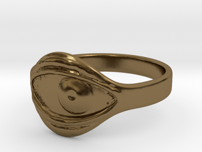 Eye ring(Japan 10,USA 5.5,Britain K)  in Polished Bronze
