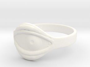 Eye ring(Japan 10,USA 5.5,Britain K)  in White Processed Versatile Plastic