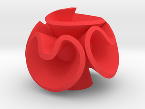 Orecchino Fiore Palla 3 in Red Processed Versatile Plastic