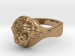 Hanuman ring(Japan 10,USA 5.5,Britain K)  in Polished Brass