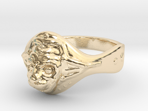 Hanuman ring(Japan 10,USA 5.5,Britain K)  in 14k Gold Plated Brass