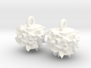 Asteroid Earring in White Processed Versatile Plastic