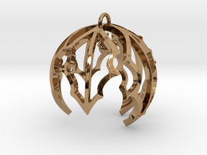 Holly Ornament in Polished Brass