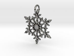 Snowflake in Fine Detail Polished Silver