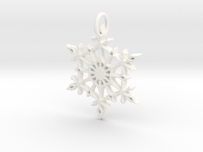 Snowflake in White Processed Versatile Plastic