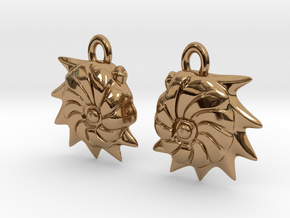 Cristellaria earrings in Polished Brass