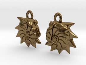 Cristellaria earrings in Polished Bronze