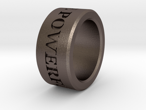 Boga Ring in Polished Bronzed Silver Steel