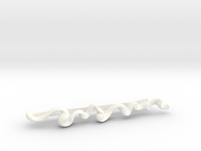 Smoke Trail Tie Clip in White Processed Versatile Plastic