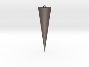 Personalized Cone in Polished Bronzed Silver Steel