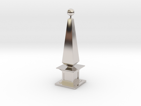 160105_Obelisk_01 in Rhodium Plated Brass
