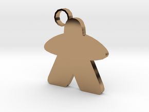 Keychain person in Polished Brass