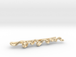Smoke Trail Tie Clip in 14k Gold Plated Brass