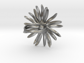Daisy Ring in Natural Silver: 6 / 51.5