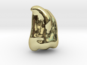 Human Tooth UM3 [PMF500] in 18k Gold Plated Brass