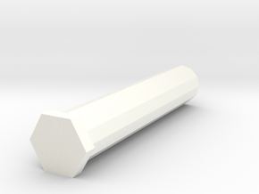 Front Pin in White Processed Versatile Plastic