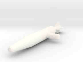 Single Missile - 3mm Post in White Processed Versatile Plastic